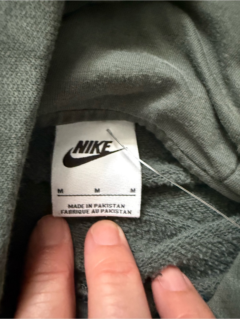 Nike Kids Olive Green Pullover Hoodie - Picture 2 of 3